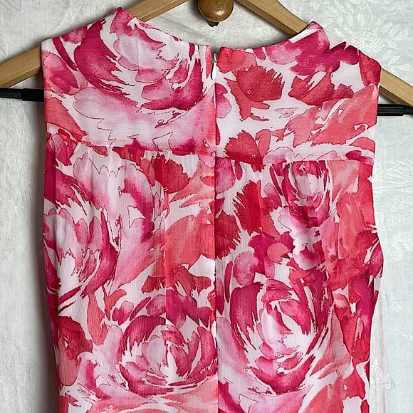 Calvin Klein Chiffon Floral Sleeveless Maxi Dress - Picture 5 of 6